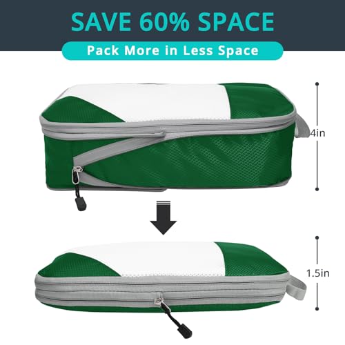 Compression Packing Cubes 6 Set (Dark Green / 6 pcs)