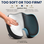 Seat Cushion Memory Foam Chair Pad for Tailbone Pain Relief (Black / X-Large)