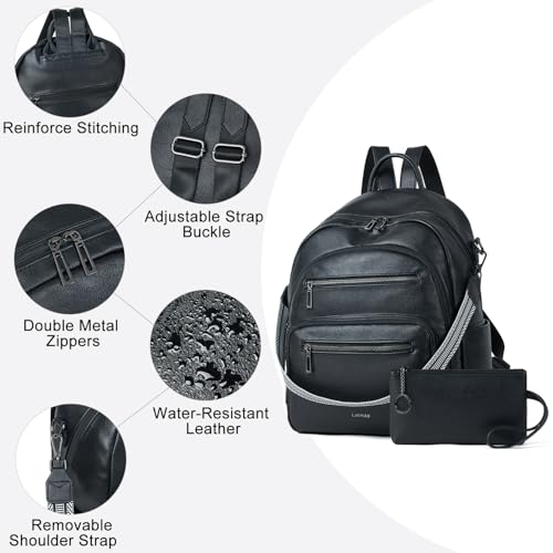 Backpack Purse for Women Laptop Backpack (Style1-black)