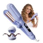 1&1.25 Inch Hair Crimper for Women to Adjustable Groove (Blue)