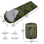 3 4 Season Sleeping Bag for Adults & Teens (Camouflage / 87*33)