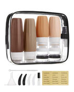 18 Pack TSA Approved Travel Bottles for Toiletries (03-Earth Tone)