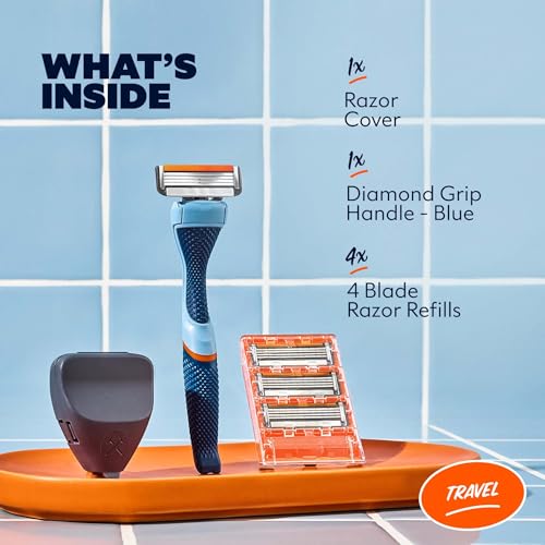 Travel Shave Set (Blue / 1 Count (Pack of 4))
