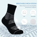 Crew Compression Socks for Women Men with Ankle Arch Support Plantar Fasciitis Relief 3 Pairs (Large / Black(3 Pairs))