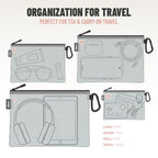 Air Production Multi‑Size Clear Zipper Pouch (Pink / Multi)