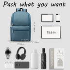Casual Daypacks Superbreak Backpack 14 inch Laptop Backpack for Women & Men Fits Tourism Business (Steelblue)