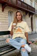 Fall Leaf Shirts 1779 Autumn Festival Short Sleeve Tee Tops (Large / Apricot4)