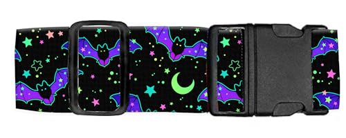 Luggage Straps for Suitcases Travel Belt Accessories (Bats Stars)