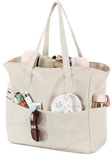 Large Beach Bag for Women (Khaki)