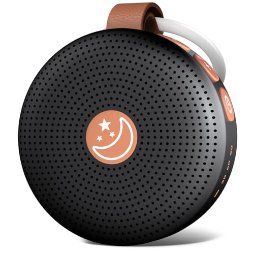 Portable Sound Machine Mini White Noise Machine Baby Shushing Brown Noise Machine with 30 Soothing Sounds for Kids Adults Dogs Auto (Black / Sound Machine)