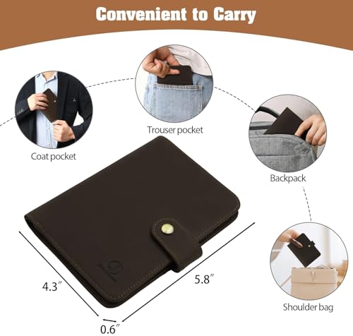 Genuine Leather Handmade Passport Holder For Travel (JC402-Coffee)