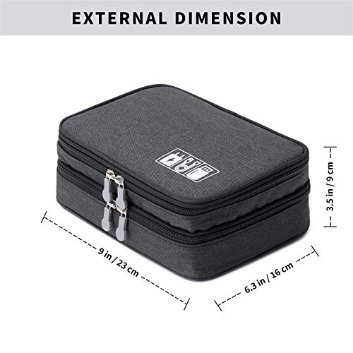 Travel Cable Organizer Bag (Black / S)