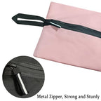 Shoe Bags for Travel Large Capacity Oxford Fabric Portable Shoe Bags (Pink / 16.5 × 9.8 Inches | 1-Pack)