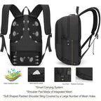 Travel Laptop Backpack Water Resistant Anti (Standard 15.6 inch / A-black)