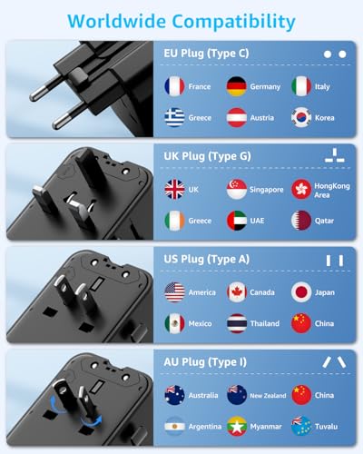 Air” Universal Travel Adapter 2 USB (A1R PD25W / Black)