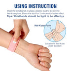 Motion Sickness Bands Anti Nausea Wristbands for Adult and Kids (2 Pairs / 2 Pairs E- Blue, Pink)
