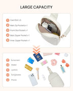 Crossbody Bags for Women Leather Cross Body Sling Bag for Woman Travel White (1-white)