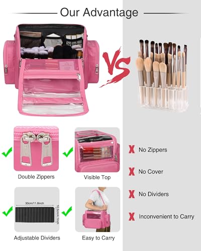 Makeup Brush Bag (Pink)