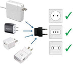 United States to Portugal Travel Power Adapter to Connect North American Electrical Plugs to Portuguese Outlets for Cell Phones (6-Pack / Black)