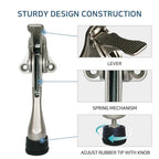 One Touch Kickdown Door Stopper (Black / 4 INCH X 4 PACK)