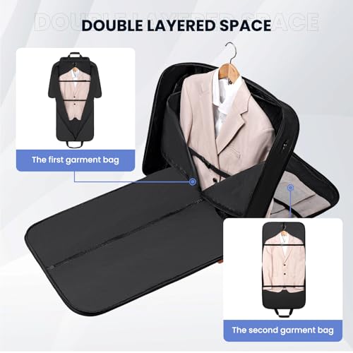 Garment Bags for Travel (Dark Grey)