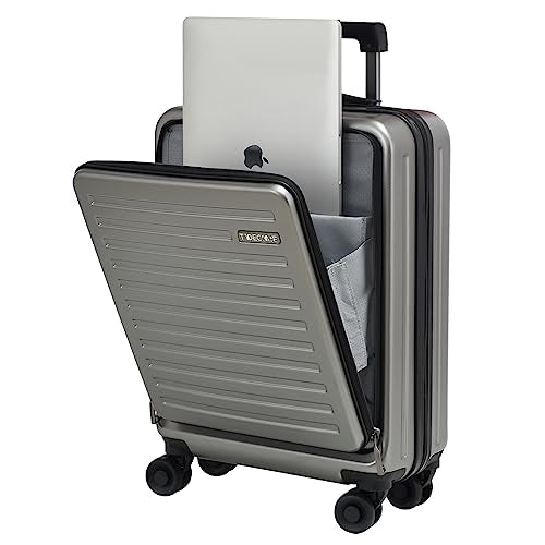 20 Inch Carry On Luggage with Front Pocket (Dark Gray / 20 Inch with Front Pocket)