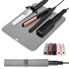 Heat Resistant Large Silicone Mat for Hair Styling Tools (Gray)