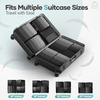 10 Set Compression Packing Cubes for Travel Essentials (Black(Toiletry Bag) / 10 set)