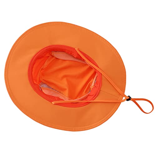 Women's UPF 50+ Safari Sun Hat Breathable UV Protection Fishing Hat (Large / Orange)