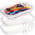 3PCS Clear Hard Plastic Zipper Case (3PCS-S)