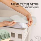 2 Pack Organic Changing Pad Covers for Girl (Sage)