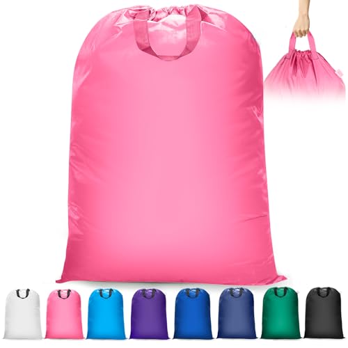 Extra Large Heavy Duty Laundry Bag (Extra Large Laundry Bag With Handles (Pink))