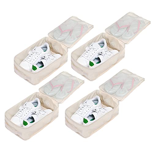 Travel Shoe Bags (Cream / 4 Packs)