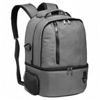 Dual Compartment Cooler Backpack Insulated 16Cans Lunch Box Backpack (8901-gray / 16 Cans)