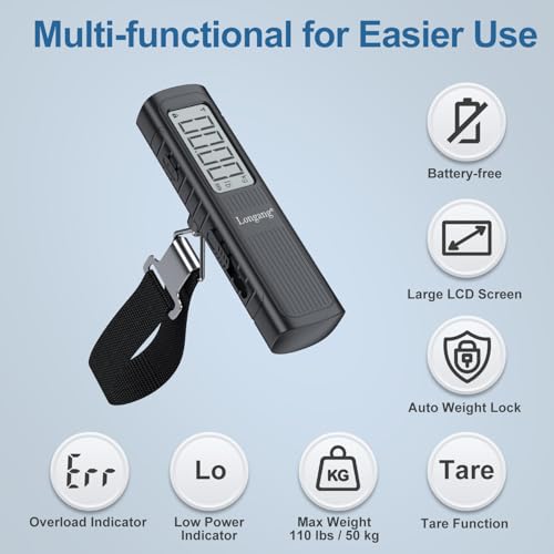 Battery Free Digital Luggage Scale (Black)