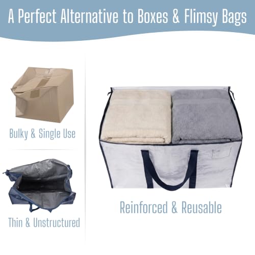 6 Pack Heavy Duty Moving Bags (6 Pack / Clear)