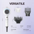 Blown Away Ionic Hair Dryer with Diffuser for Curly Hair (White)