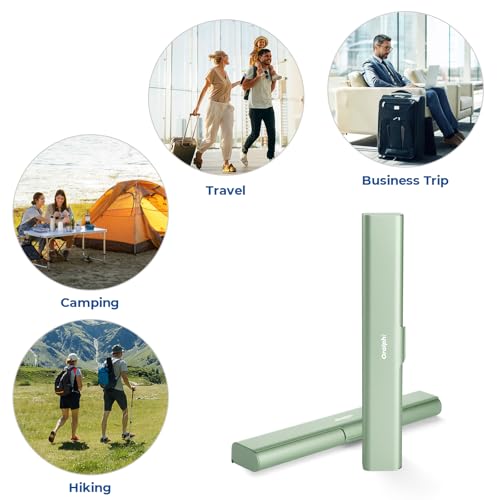 Aluminum Toothbrush Travel Case (Green / 1 Pack (Standard))