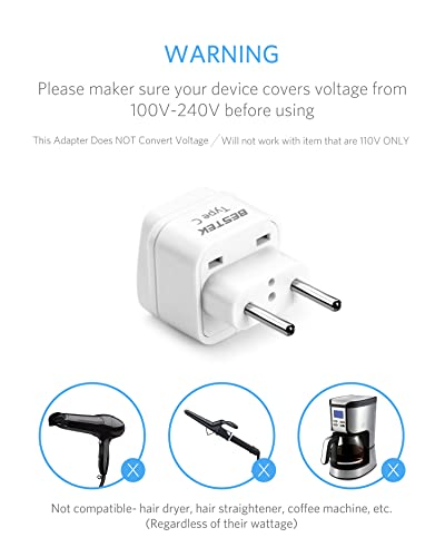 European Travel Plug (Type C - Most of Europe)