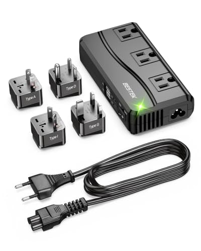 Universal Travel Adapter 220V to 110V Voltage Converter (Black)