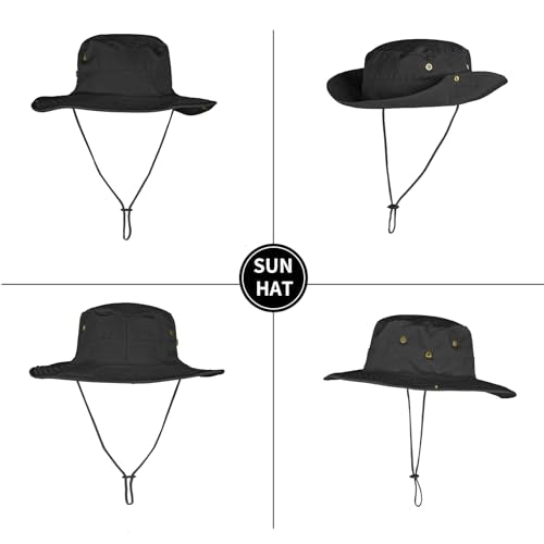 Sun Hats for Men Women Safari Hat Foldable Fishing Hat UPF 50+ Bucket Hat (1pack-green2)