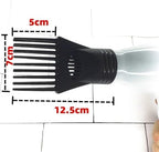 2Pcs Black Plastic Universal Blow Hair Dryer Comb Attachment for Straightening