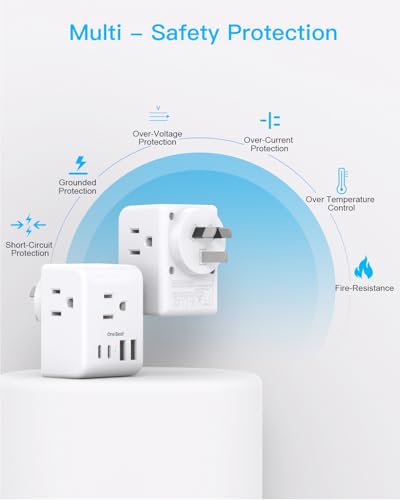 2 Pack Australia New Zealand Travel Plug Adapter