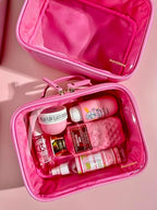 Pink Clear Makeup Bag (Large / Pink)