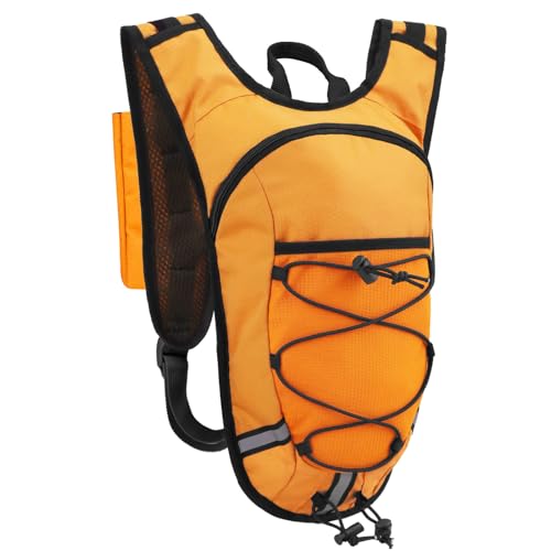 Lightweight Hydration Backpack 2L Water Bladder Pack (Orange / 2L Bladder)