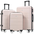 Luggage Sets of 3 Piece Carry on Suitcase Airline Approved (3-piece Set(20/24/28) / Light Pink)