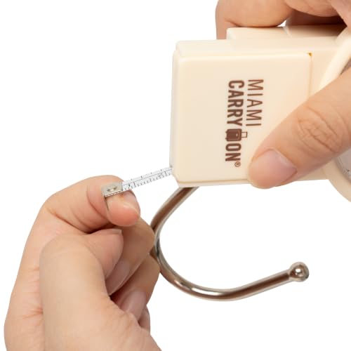 Mechanical Luggage Scale with Tape Measure (Cream)