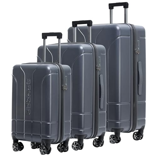 Carve 3 Piece Set with 360° Spinner Wheels (Gray / 3-Piece Set)