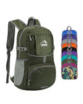 Small Lightweight Packable Hiking Backpack Foldable Travel Daypack (H-green / 25L)