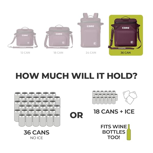 Magnetic Leak Proof 36 Can Soft Cooler with Waterproof Zipper (Mulberry / 36 Can)